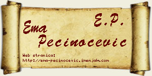 Ema Pečinoćević vizit kartica
